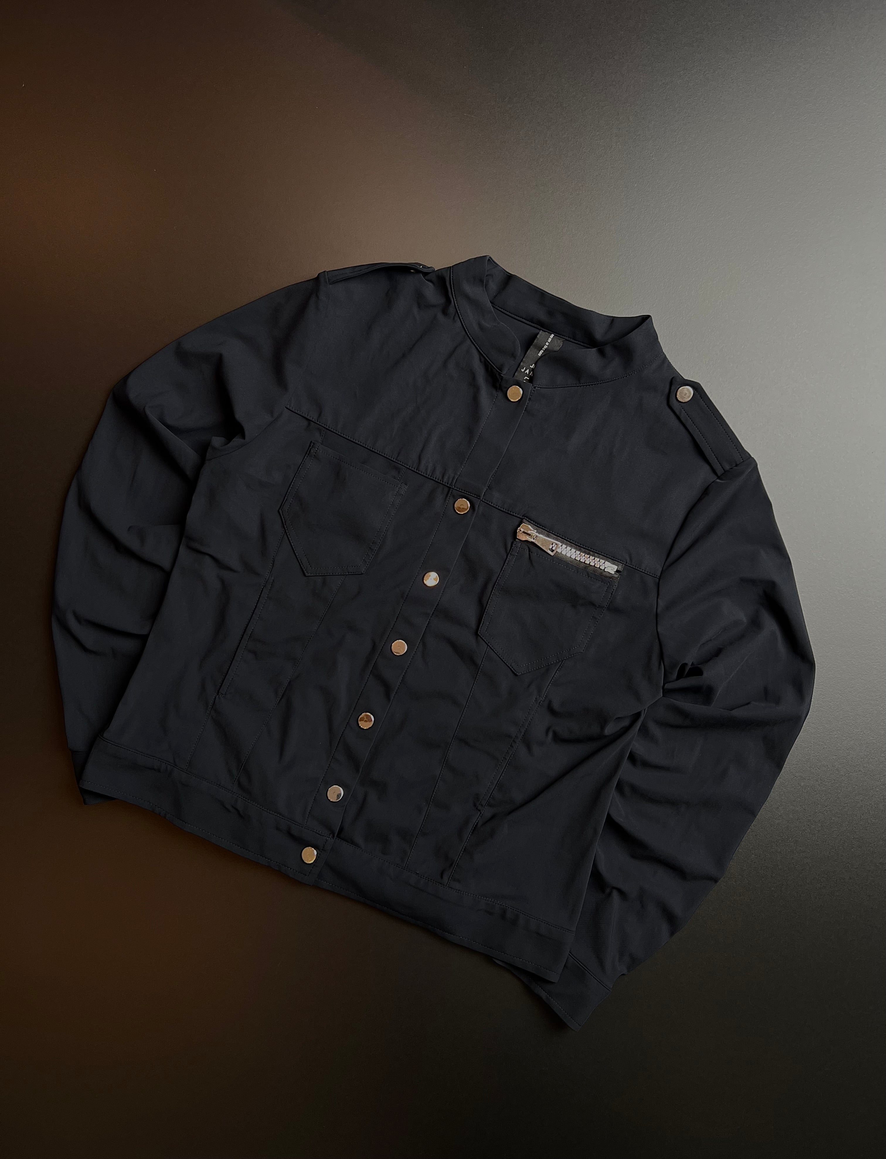 Jane Lushka Cropped Jacket | Navy Blue | Snap Buttons | S / M