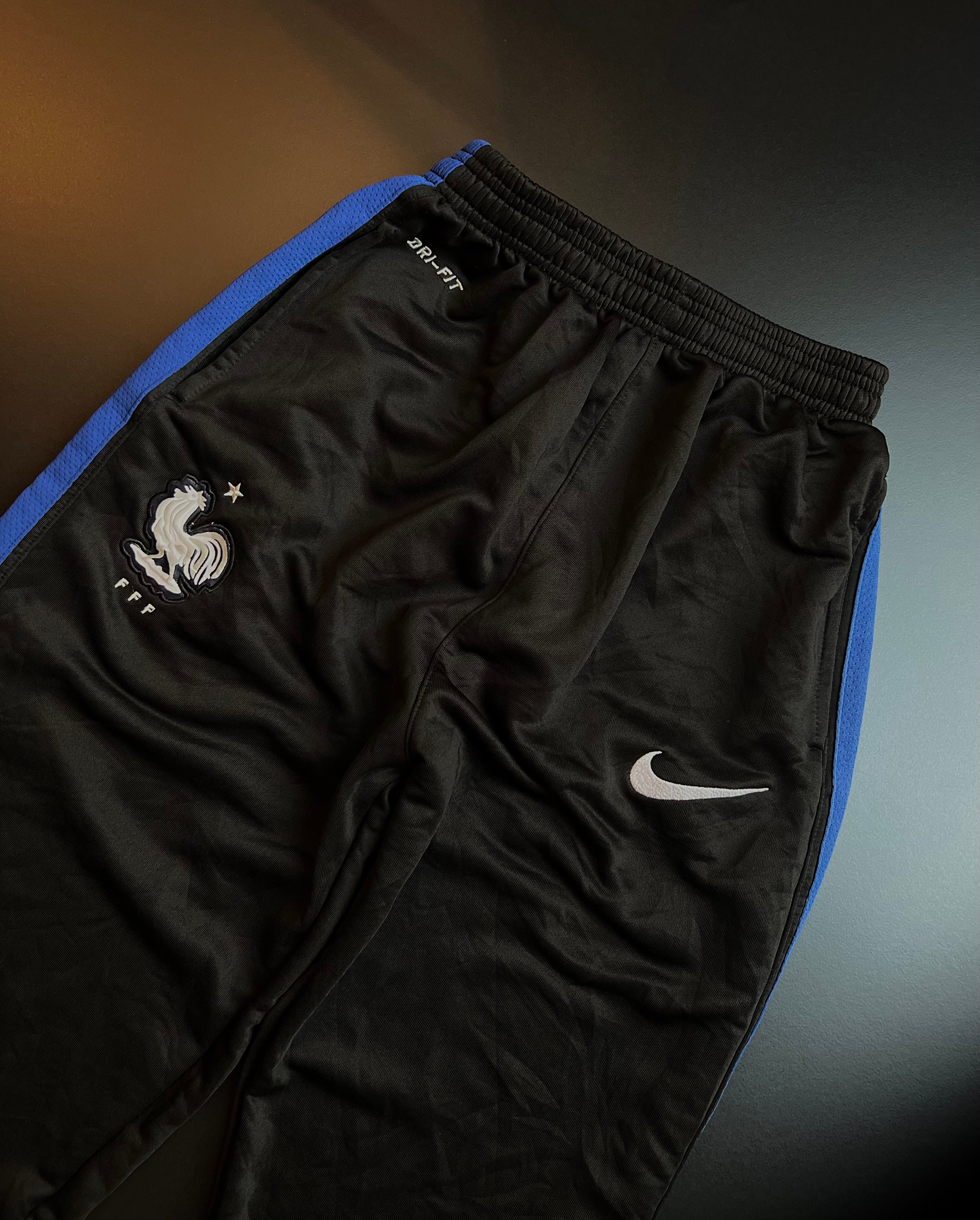 Nike Dri-Fit Training Trousers | Black Blue | FFF France | S / M | Rare