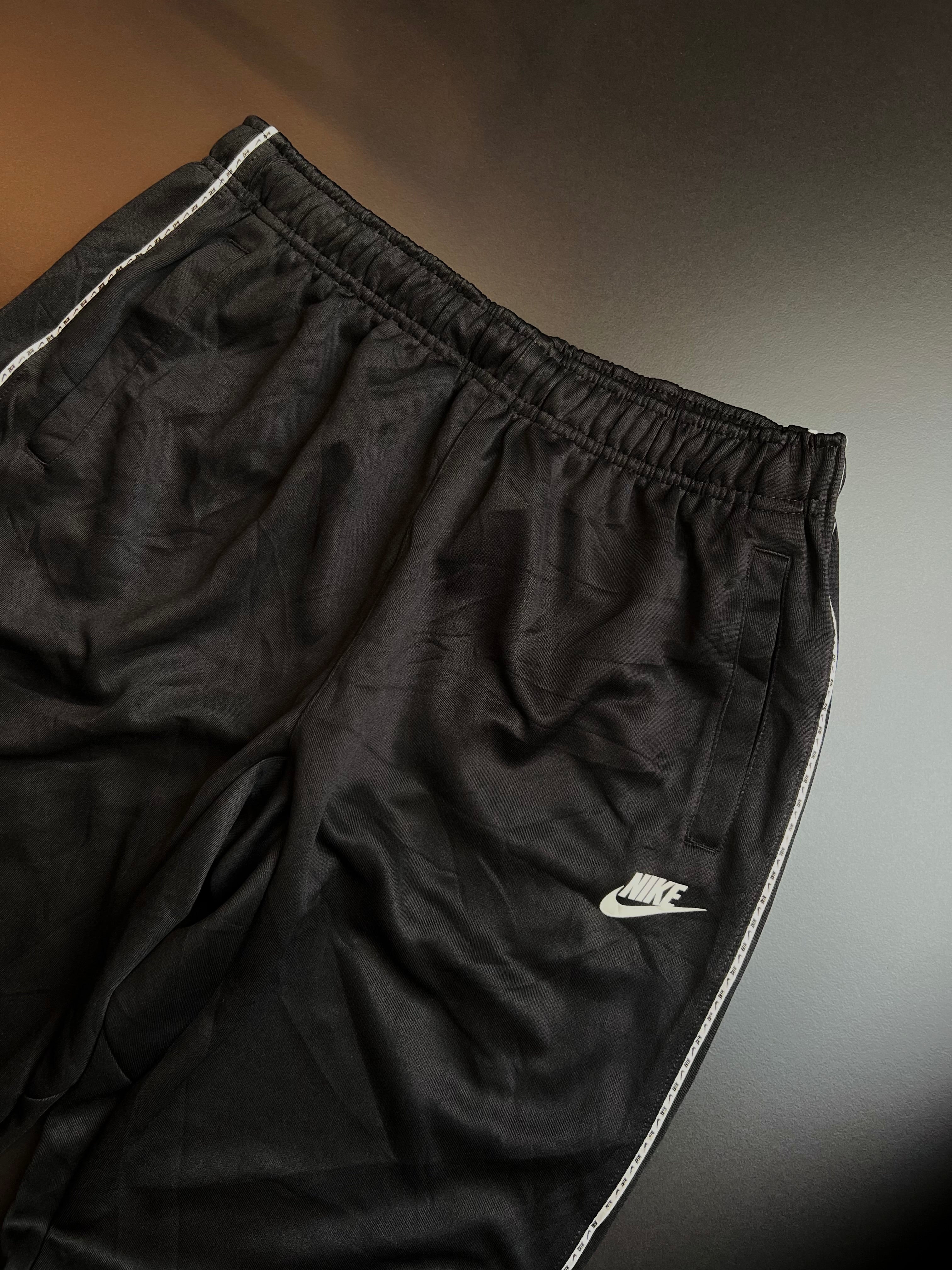 Nike Joggers | Black | Side Stripe | M | Vintage Track Style