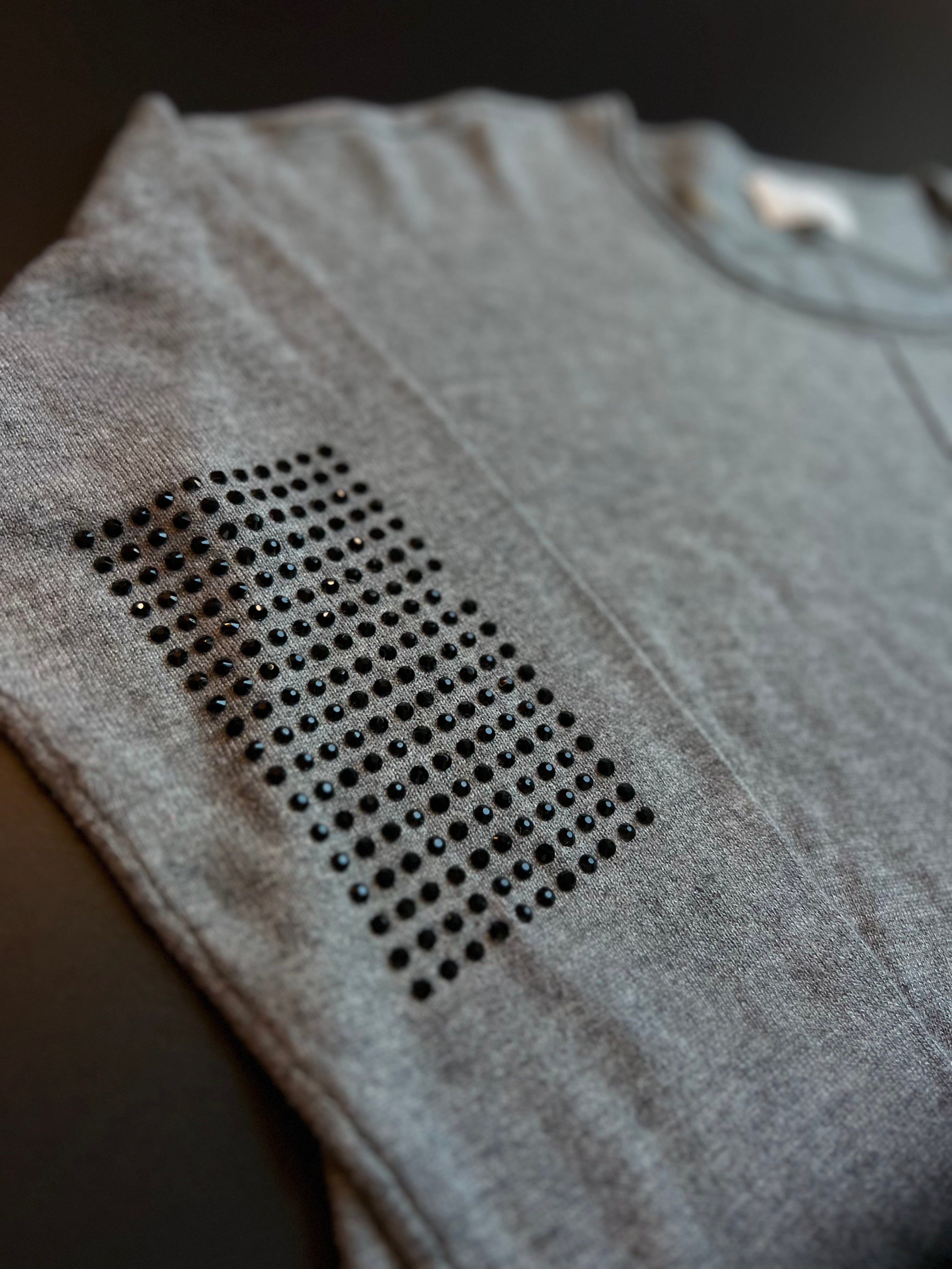 b.young Long Sweater | Grey | Center Seam Detail | XL