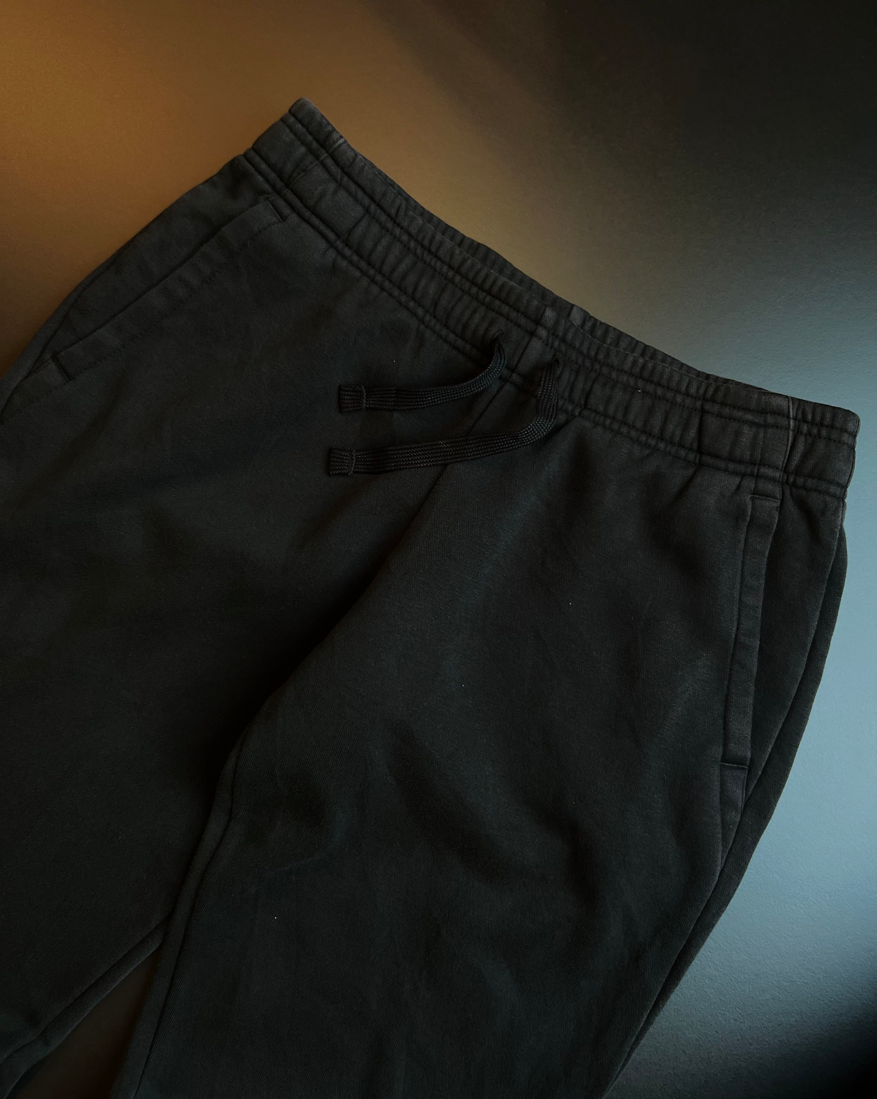 Adidas Vintage Joggers | Black | Side Logo Print | Tapered | S | Asia/US