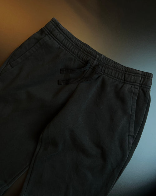 Adidas Vintage Joggers | Black | Side Logo Print | Tapered | S | Asia/US