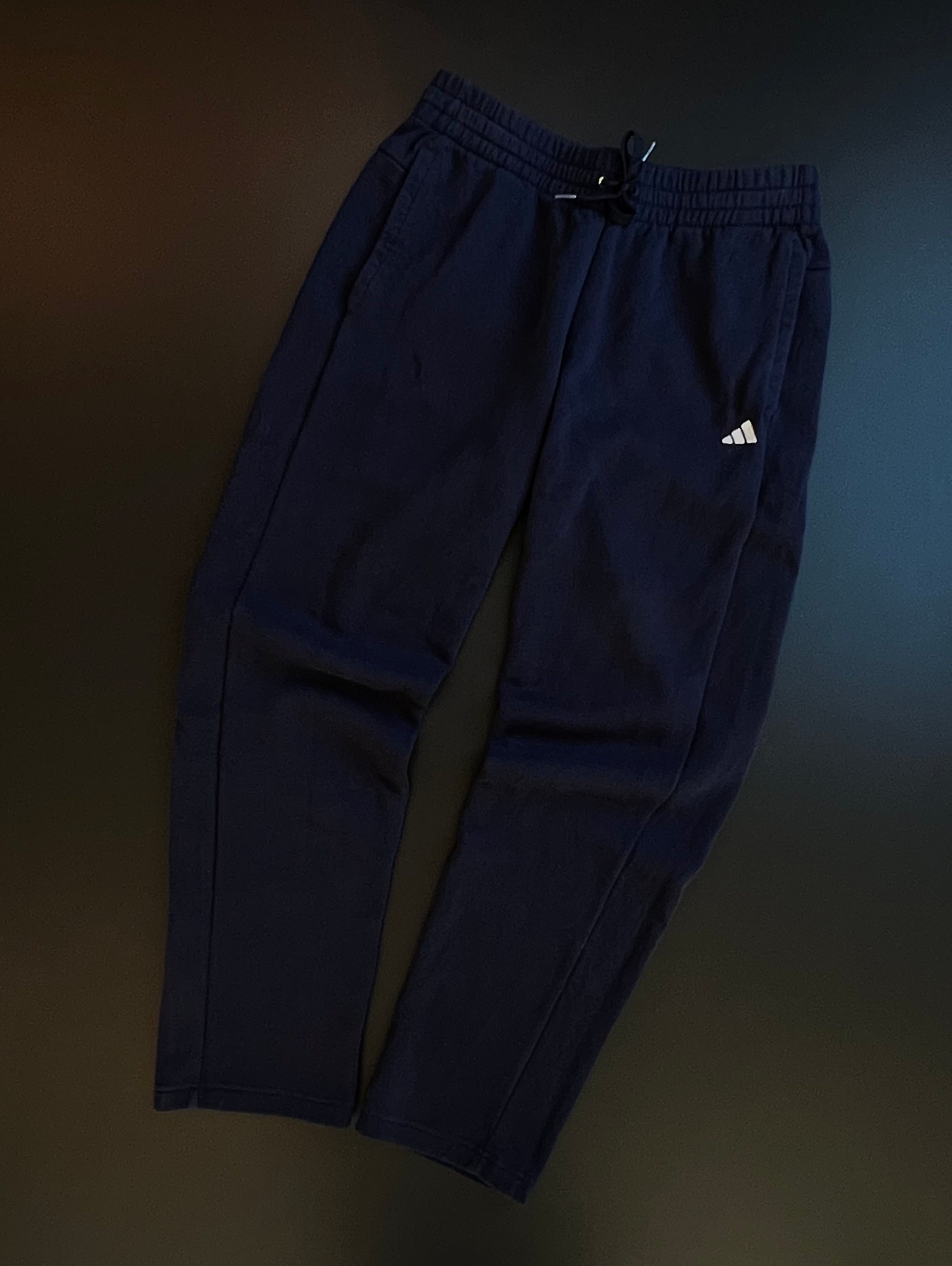 Adidas Vintage Joggers | Dark Blue | Open Leg | M | Minimalist | Asia/US