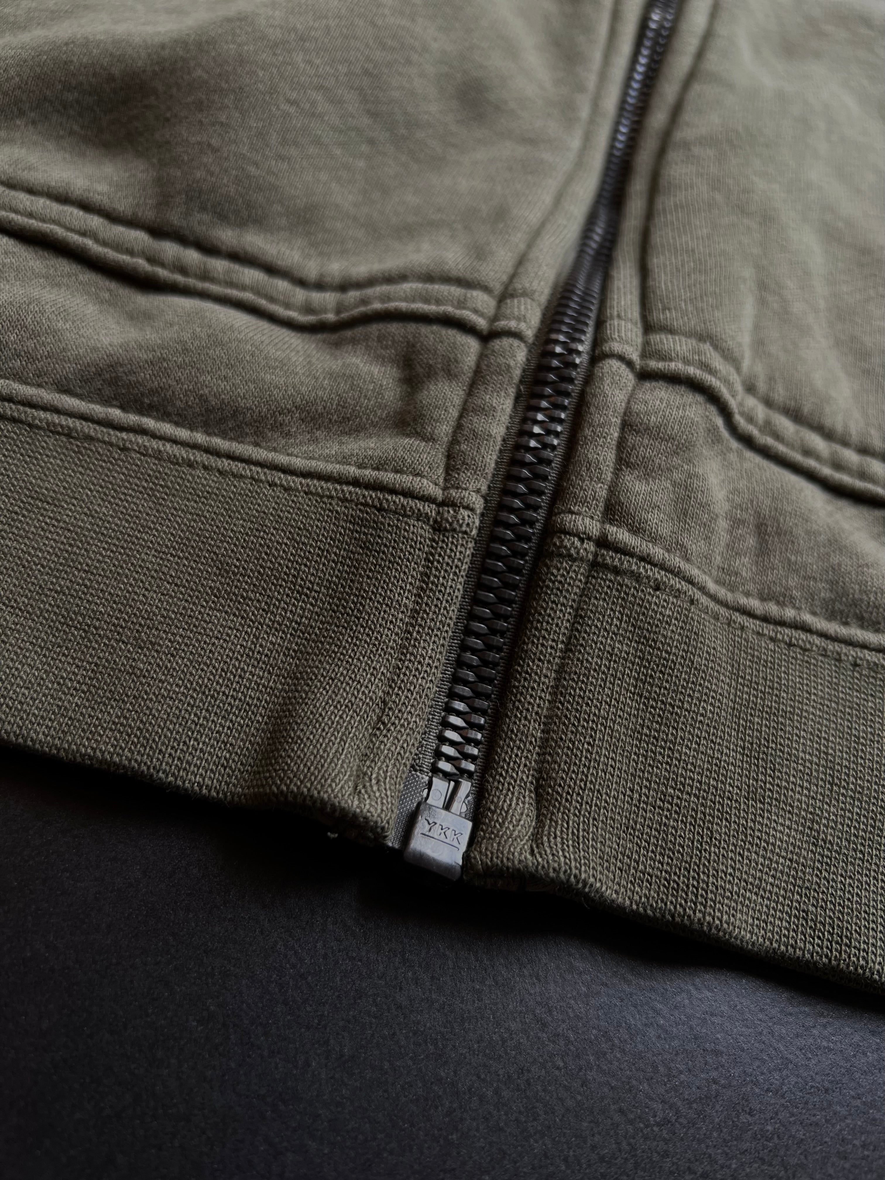 Nike Air Zip Hoodie | Khaki Black Colorblock | M