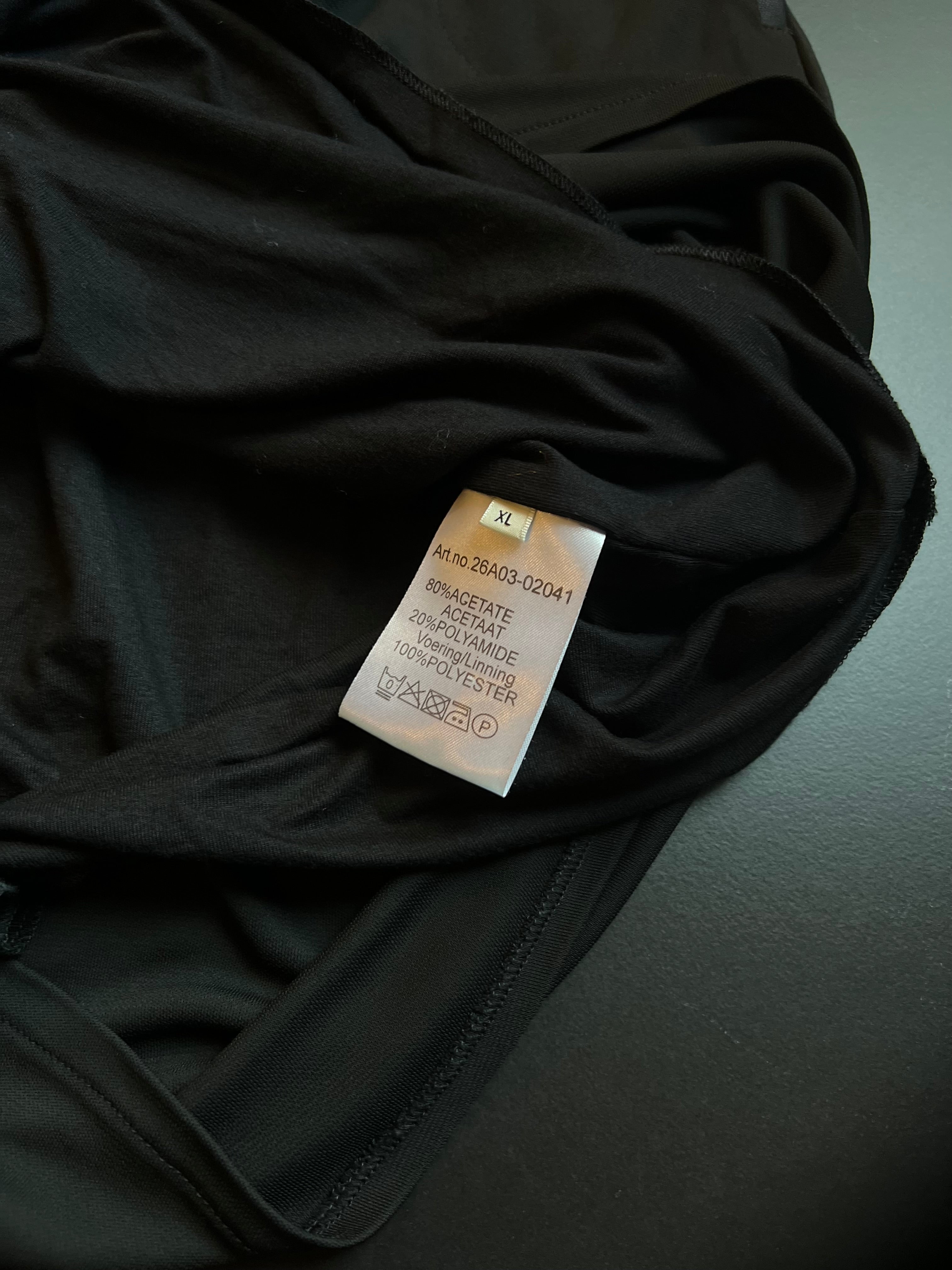 ANNA Skirt | Black | Faux Leather Waistband | L / XL | Barely Worn