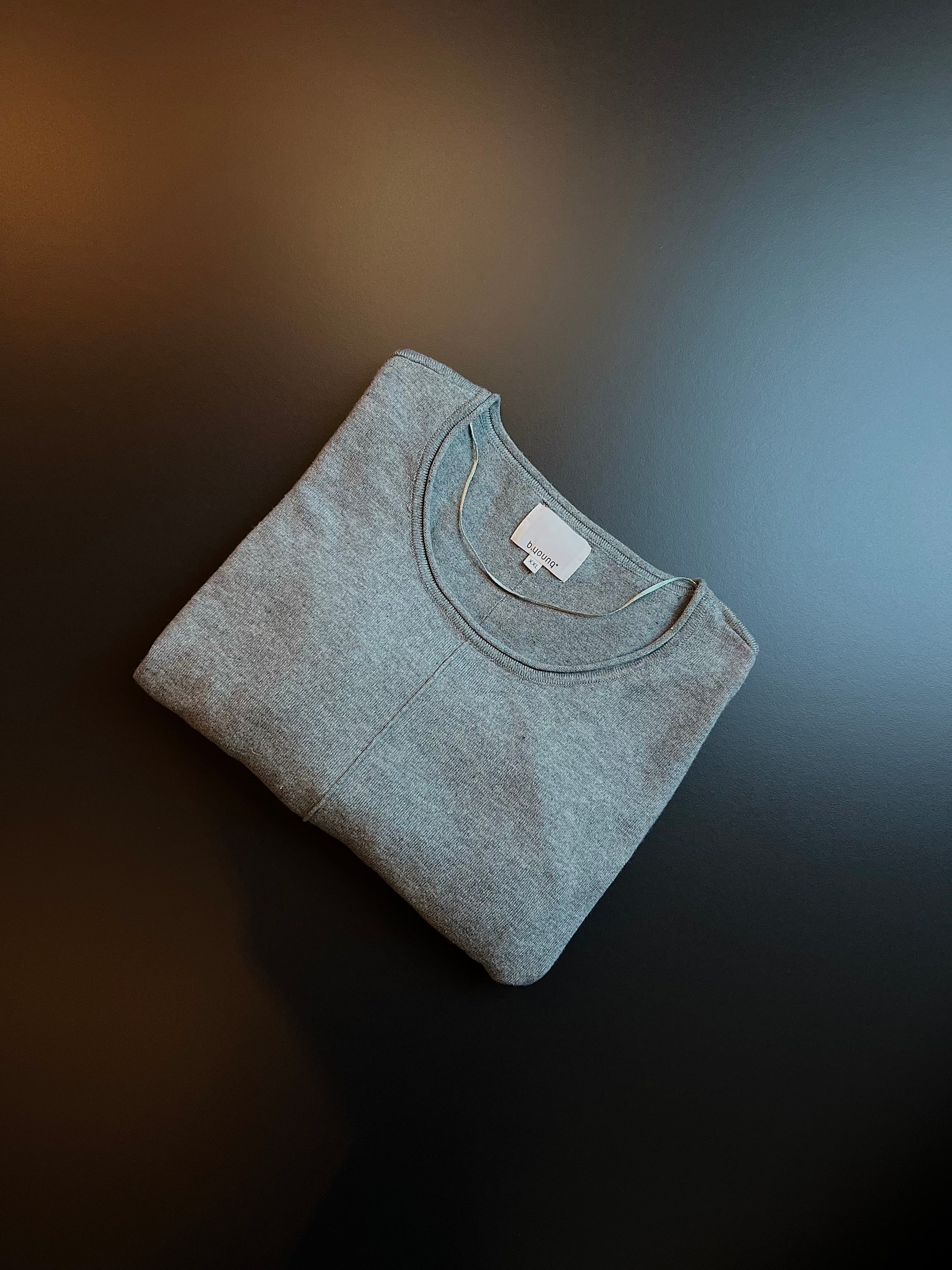 b.young Long Sweater | Grey | Center Seam Detail | XL