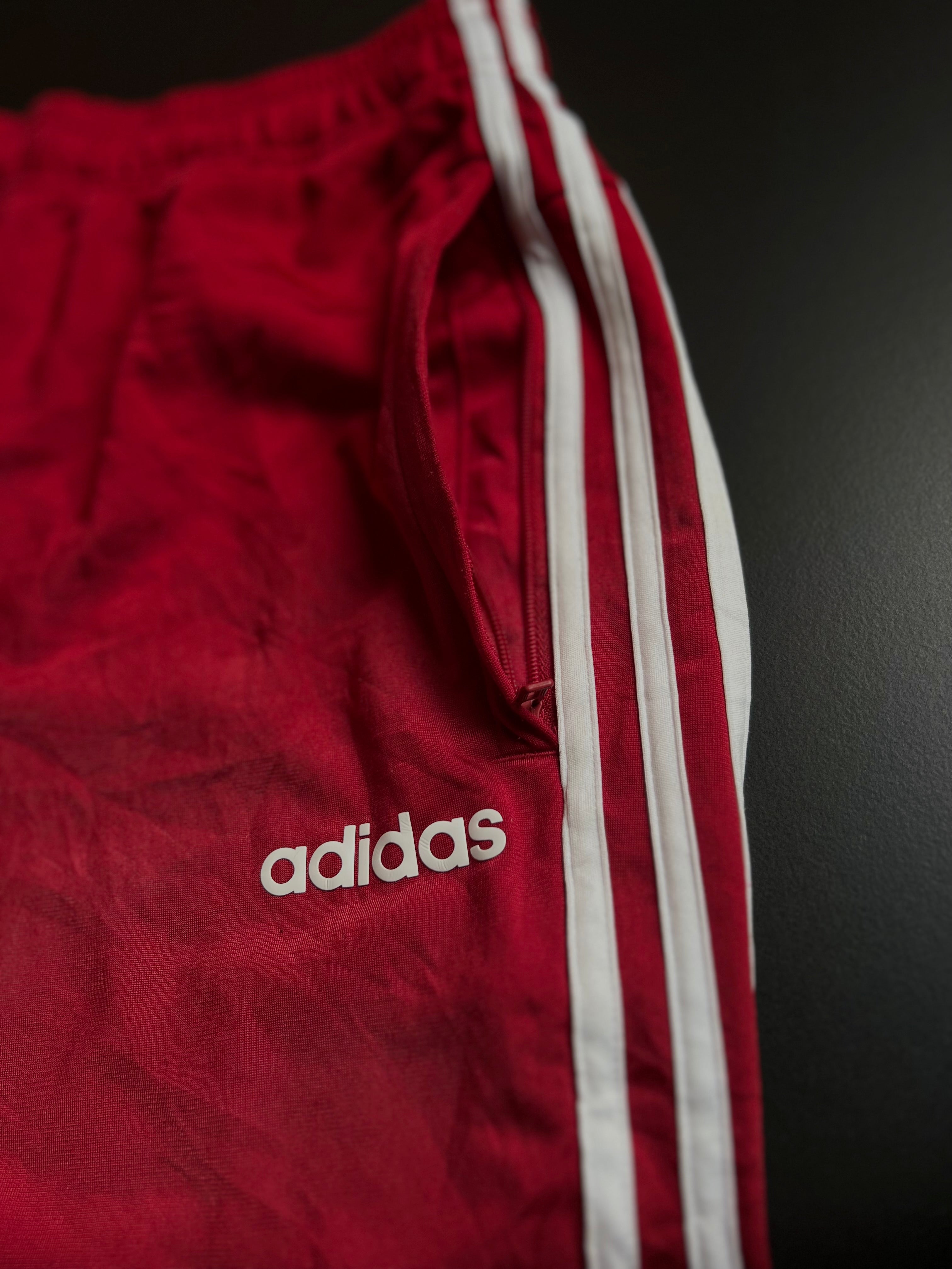 Adidas Vintage Joggers | Red | 3-Stripes | S fits M | Asia/US