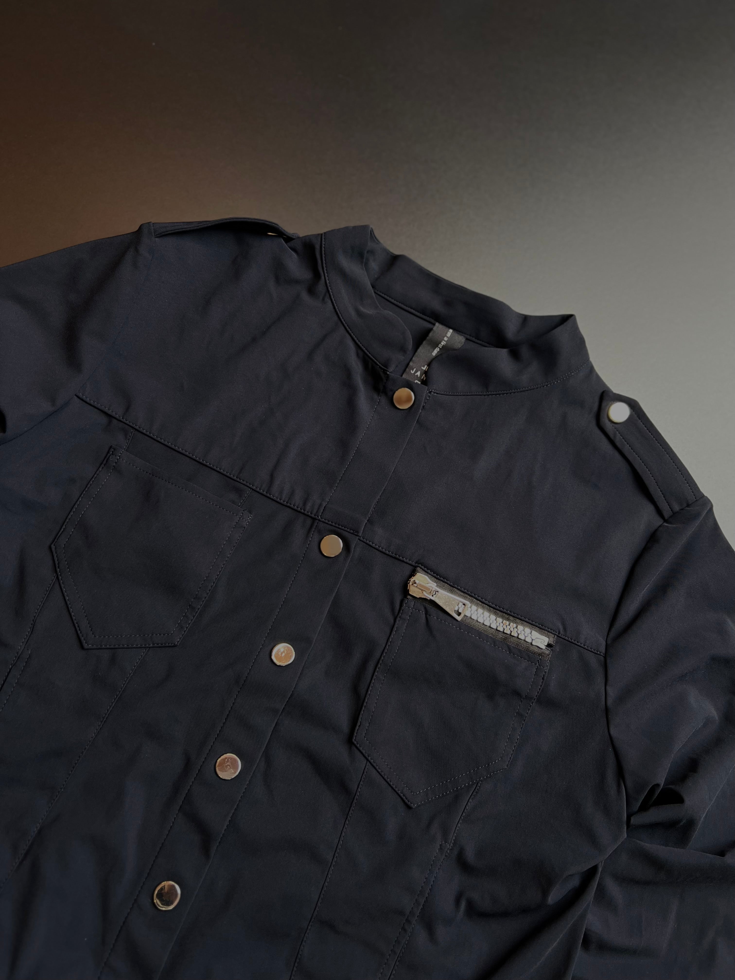 Jane Lushka Cropped Jacket | Navy Blue | Snap Buttons | S / M