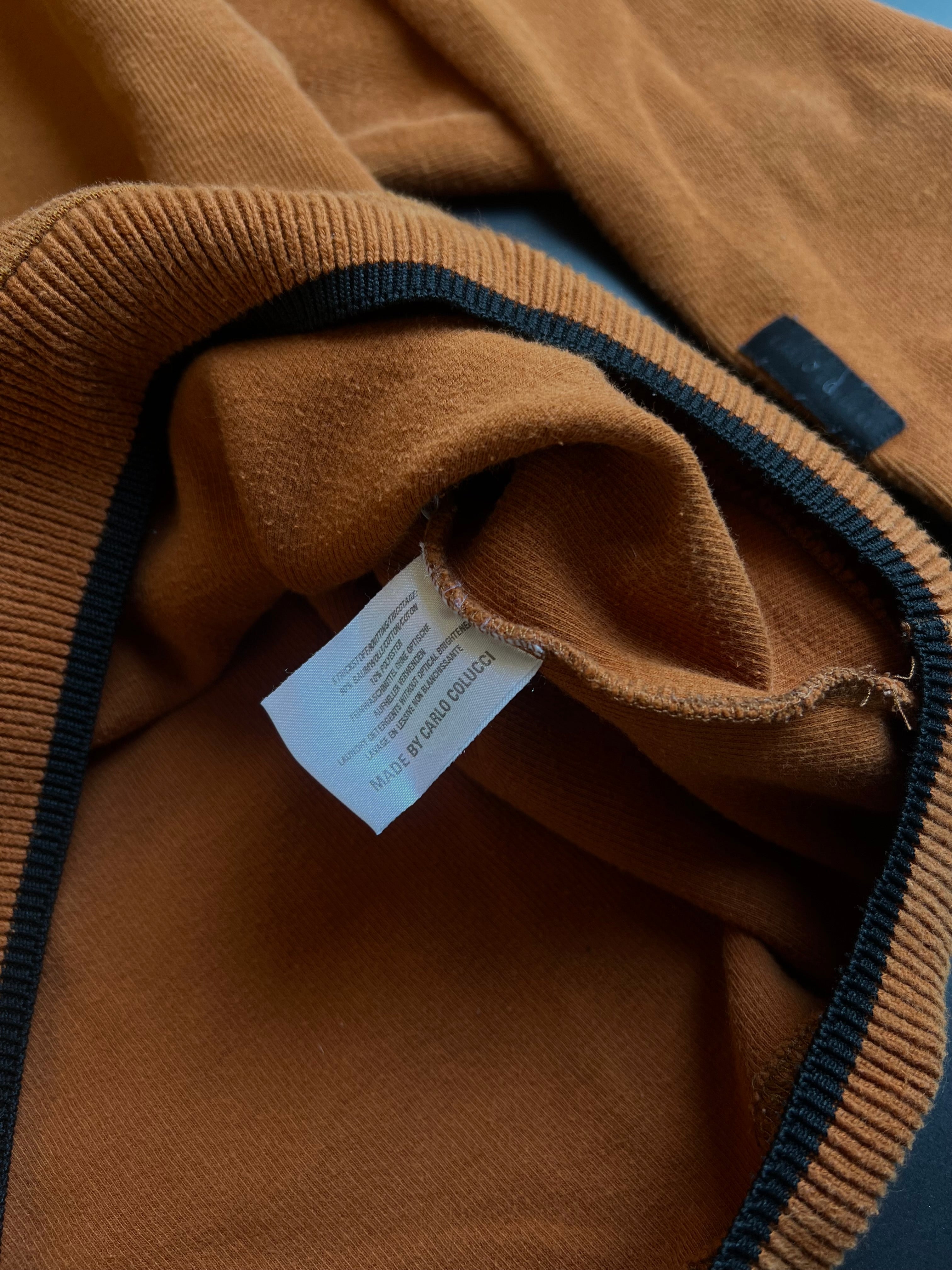 Carlo Colucci Vintage Sweater | Rust Brown | Half Zip | L | 90s