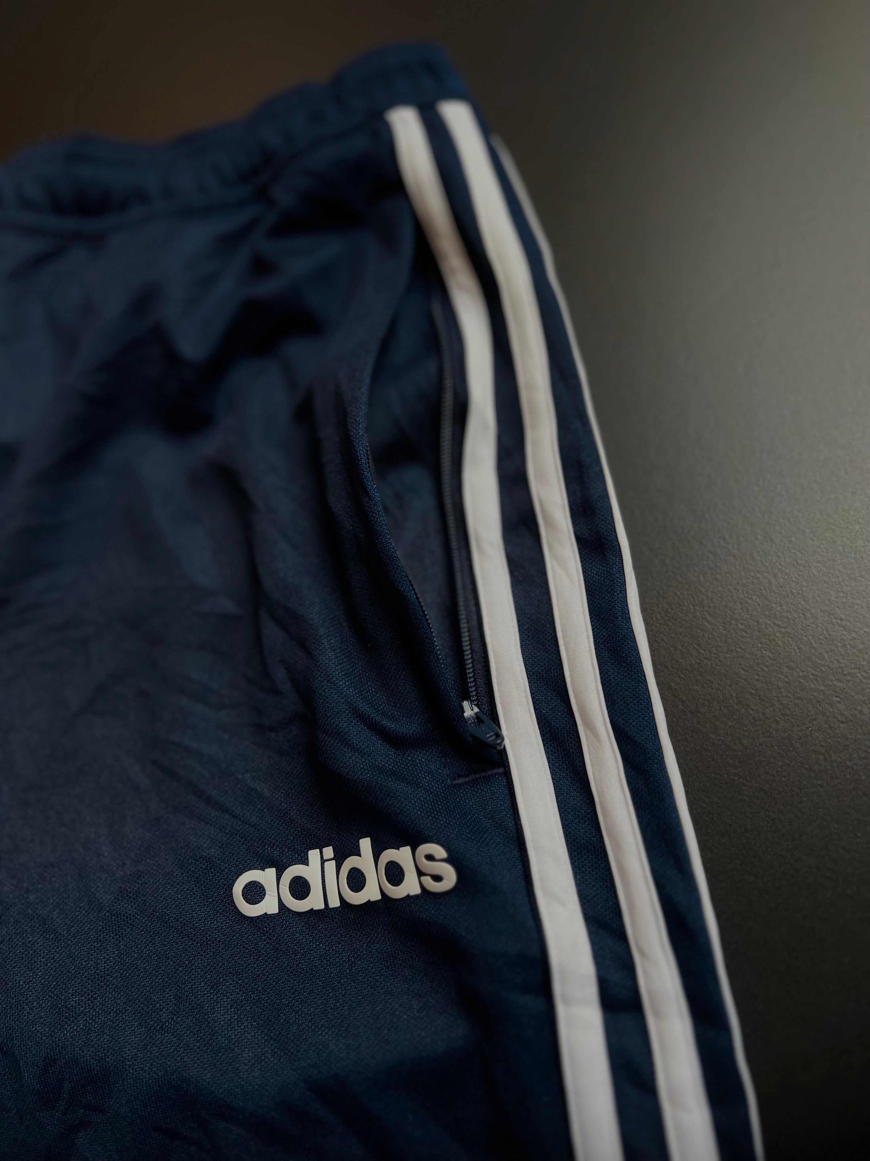 Adidas Vintage Joggers | Navy Blue | 3-Stripes | XS | Asia/US