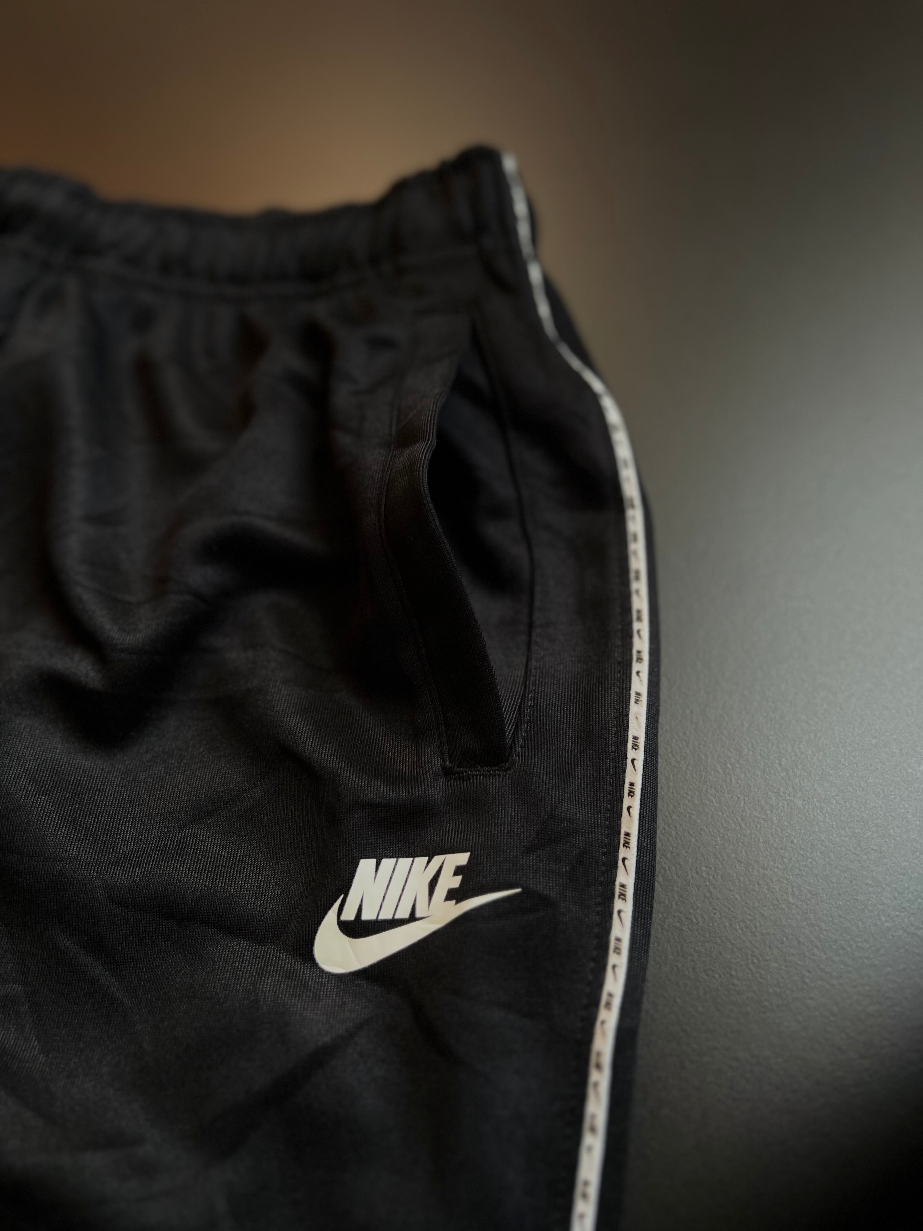 Nike Joggers | Black | Side Stripe | M | Vintage Track Style