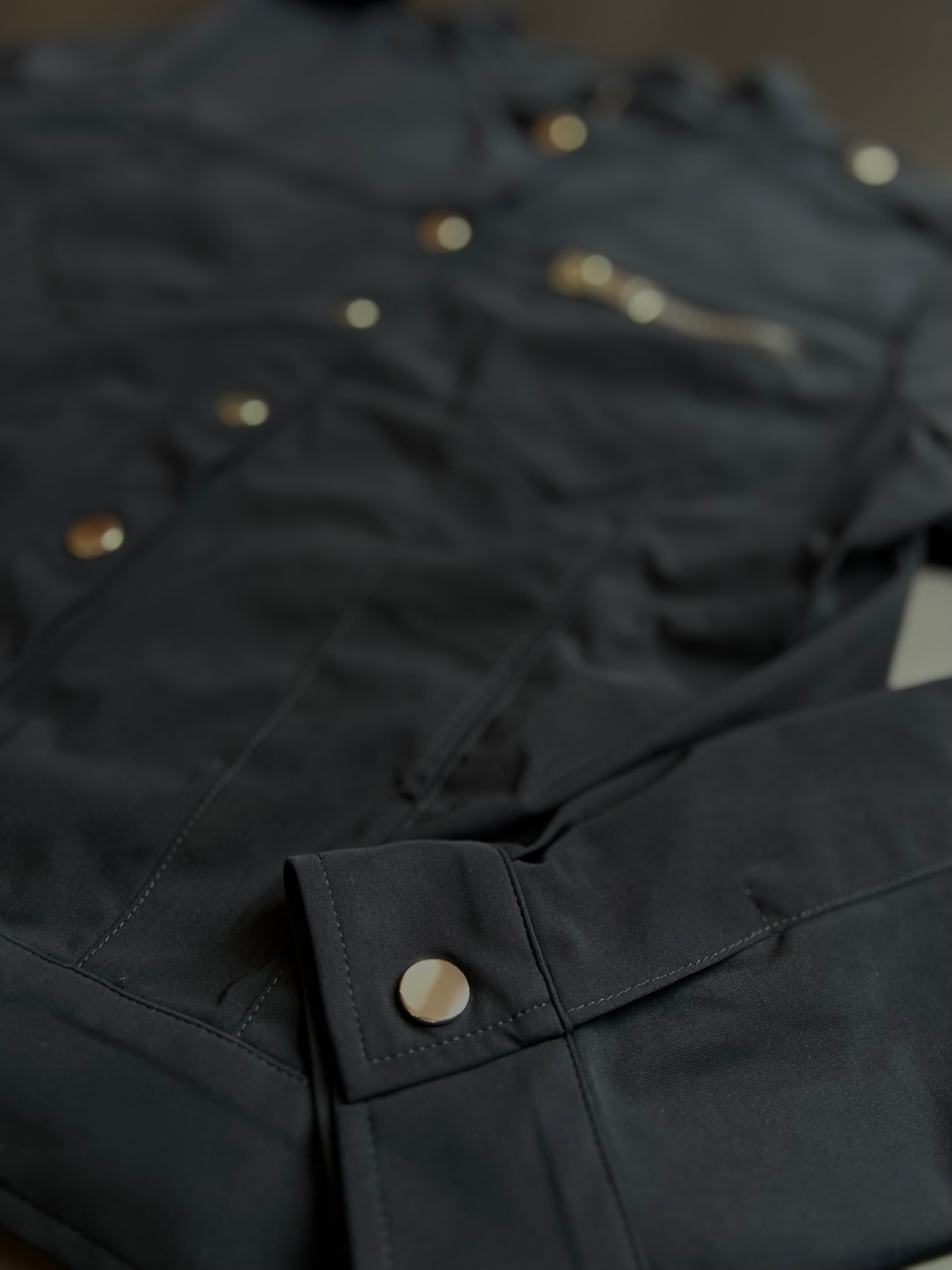 Jane Lushka Cropped Jacket | Navy Blue | Snap Buttons | S / M