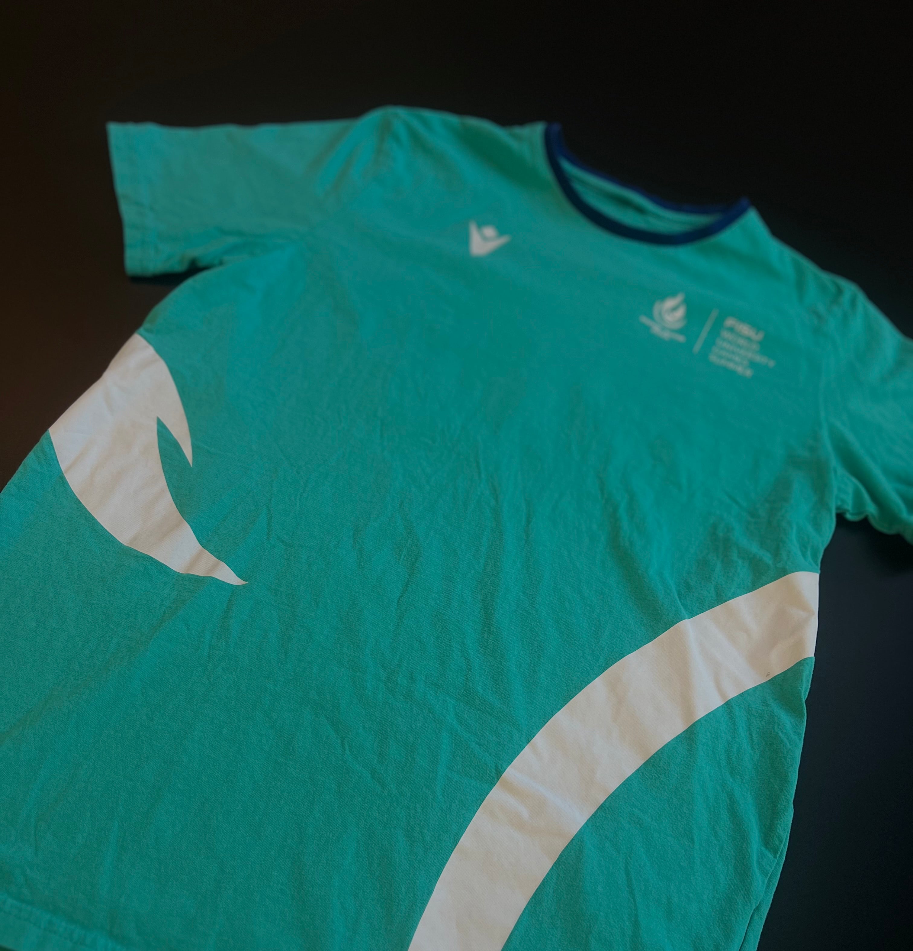 FISU Event Shirt | Turquoise Blue | Staff Issue | S | Rhine-Ruhr 2025