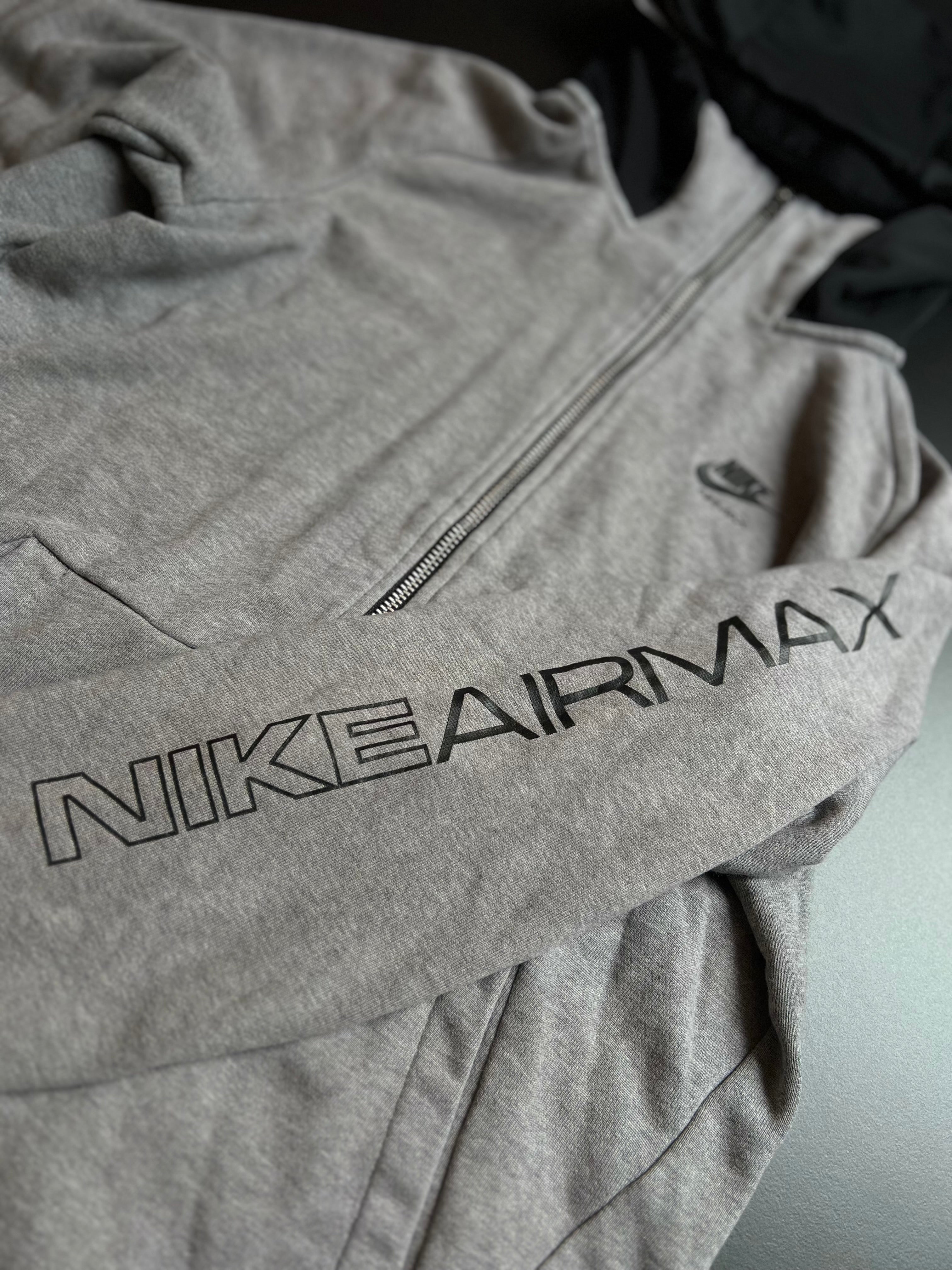 Nike Air Max Zip Hoodie | Grey Black | Contrasting Hood | S | Rare